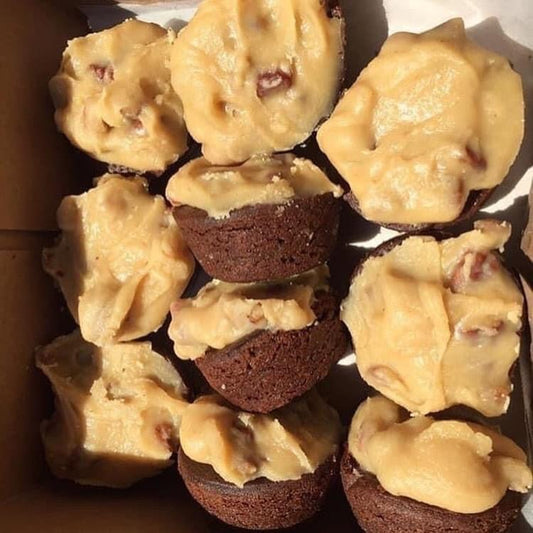 Praline Brownies Bites (Pecan Candy Brownies)